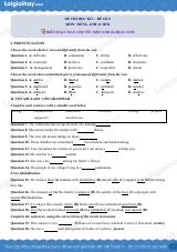 Đề số 8 - Đề kiểm tra học kì 1 - Tiếng Anh 11 mới